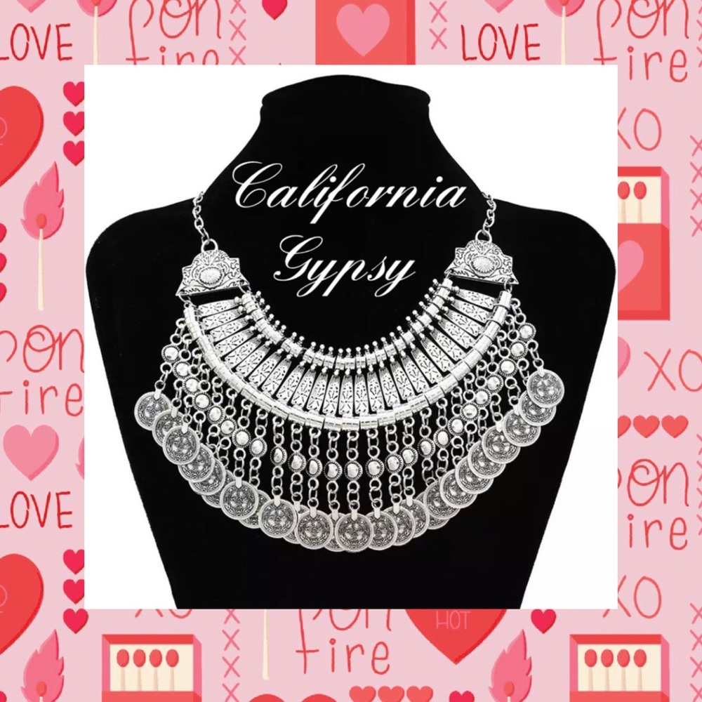 Coin Statement Necklace - Picture 3 of 9